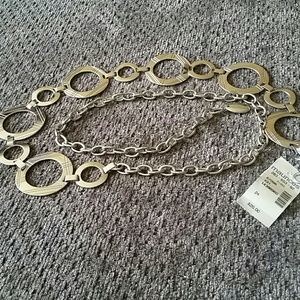 Plus size silver colored belt